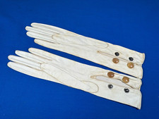 NOS C1908 French Vallier Marion Washable Leather Gloves Size 6, Gold Medal Paris
