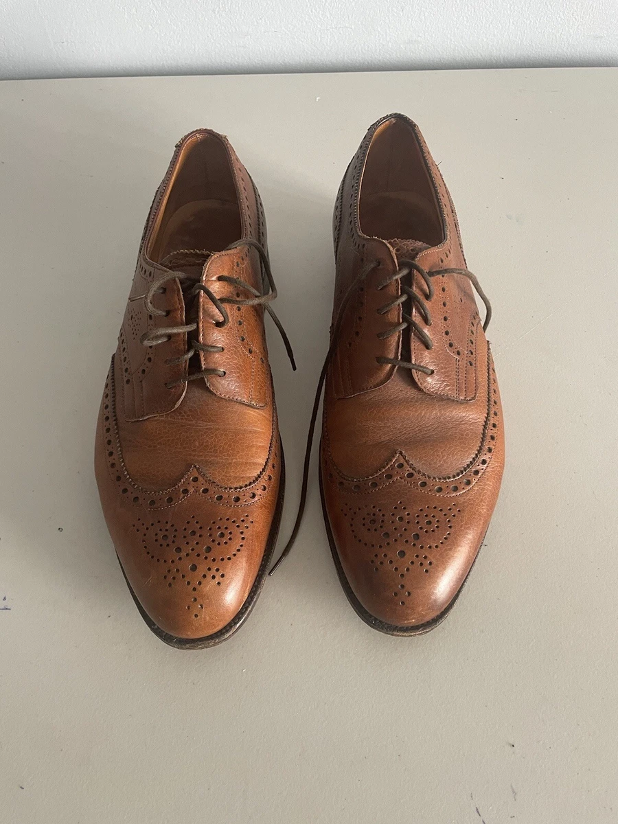 EDWARD GREEN x PAUL STUART Size 9D TAN WINGTIP SHOES eBay