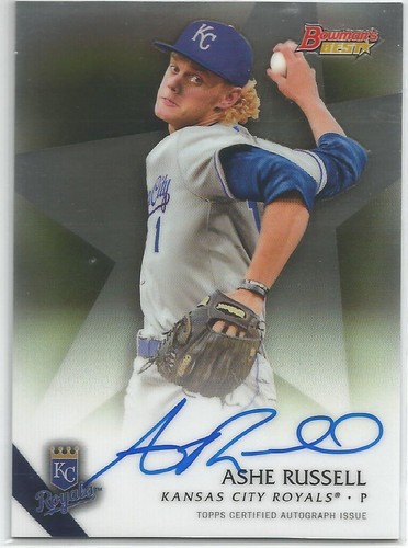 Ashe Russell Kansas City Royals 2015 Bowman's Best Best of '15 Autograph * - 第 1/2 張圖片