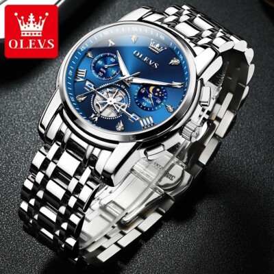 Waterproof Watch Quartz Business Luminous Men's OLEVS Luxury Date Men Strap