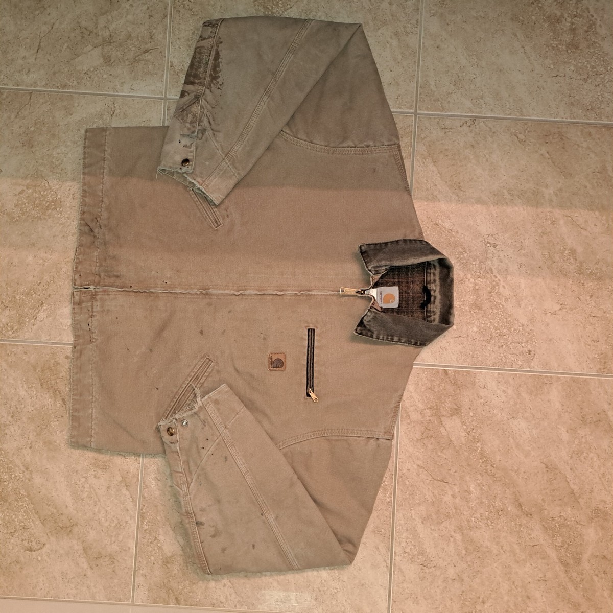 Carhartt J97 SDL ブラウンジャケット VTG Carhartt Jacket Detroit J97 SDL Camel Brown Blanket