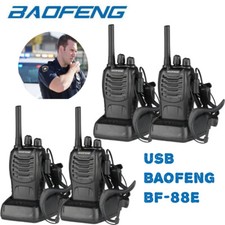 4 Pack Baofeng BF-88E PMR446 MHZ Two-way Radio Walkie Talkie + Earphone UK