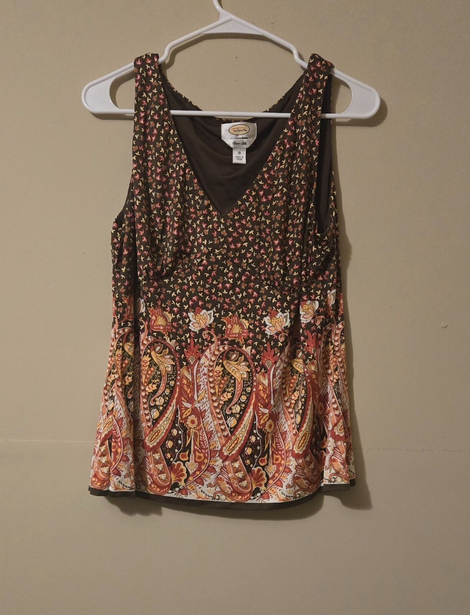 Talbots Womens 100% Pure Silk Shirt Womens Size 16 Silk Shirt