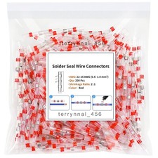 200PCS Solder Seal Sleeve Heat Shrink Butt Wire Connectors Terminals Waterproof