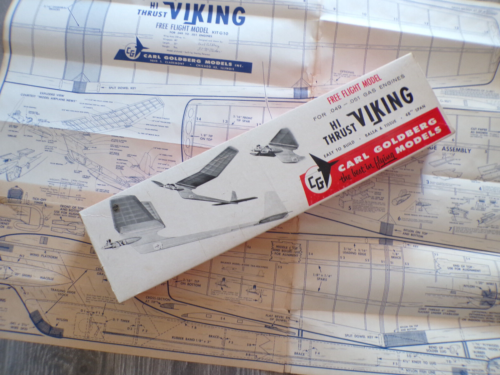 OT CARL GOLDBERG HI THRUST VIKING FREE FLIGHT/RC OLDTIMER NEW VINTAGE BALSA