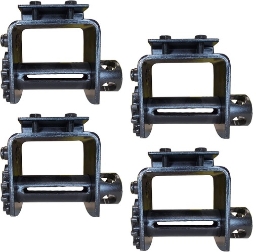 Mega Cargo Control 4-Pack Weld-On Winches – Low Profile 140mm For Flatbed Trucks & Trailers – 15,000lb Breaking Strength