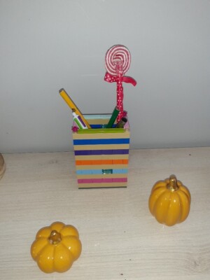 Lego Bleistifttopf Pencil Case Handarbeit - 06