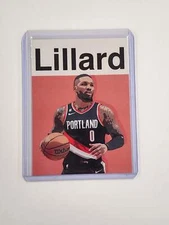 Damian Lillard Artist Signed Basketball Art Card 1/10