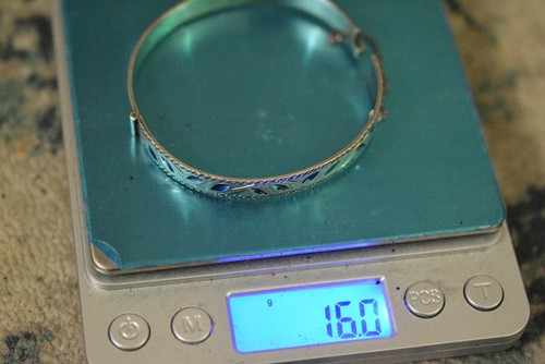Vintage Sterlingsilber B. Ltd 1990 Birmingham geätztes klappbares Armband - Bild 7 von 7