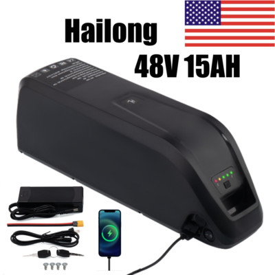 48V 15Ah Hailong Ebike Battery for 350W 500W 750W 1000W 1500W Electric Motor Kit