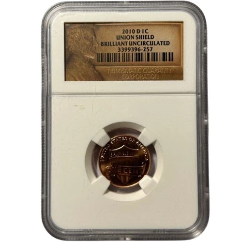 NGC 2010 D Union Shield Lincoln Penny 1C Brilliant UNC 3399396-257
