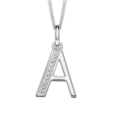 A - Z Halskette Kanal Set Sterling Silber British Made 925 gepunzt Brandneu