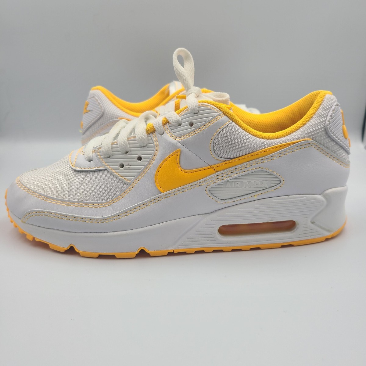 NIKE AIR MAX 90 WHITE-LASER ORANGE DH0276-100 Men's Size 10.0M | eBay