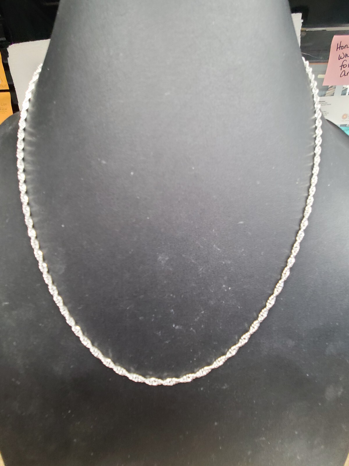 22" Solid Sterling Rope Chain - image 1