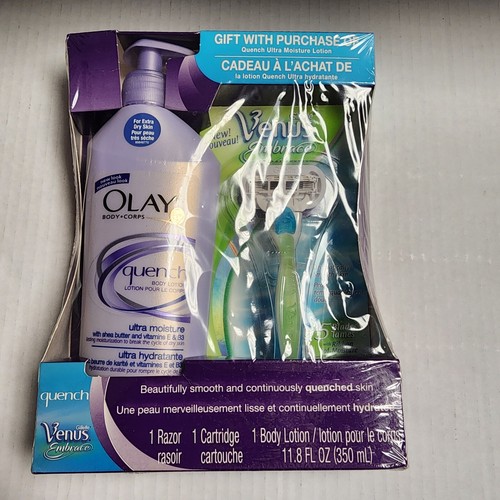 Olay Quench Body Lotion Ultra Moisture 11.8 oz & Gillette Venus Embrace ...