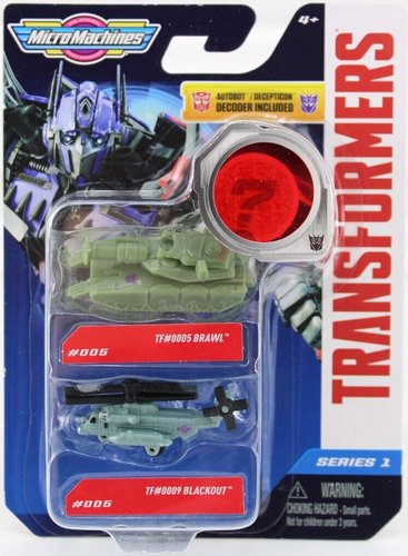 MICRO MACHINES TRANSFORMERS BRAWL TANK AND BLACKOUT HELICOPTER SERIES 1 NEW 2022