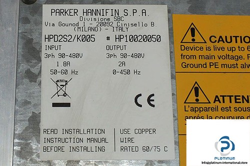 PARKER HPD2S2/K005 SERVO DRIVE - Picture 5 of 5