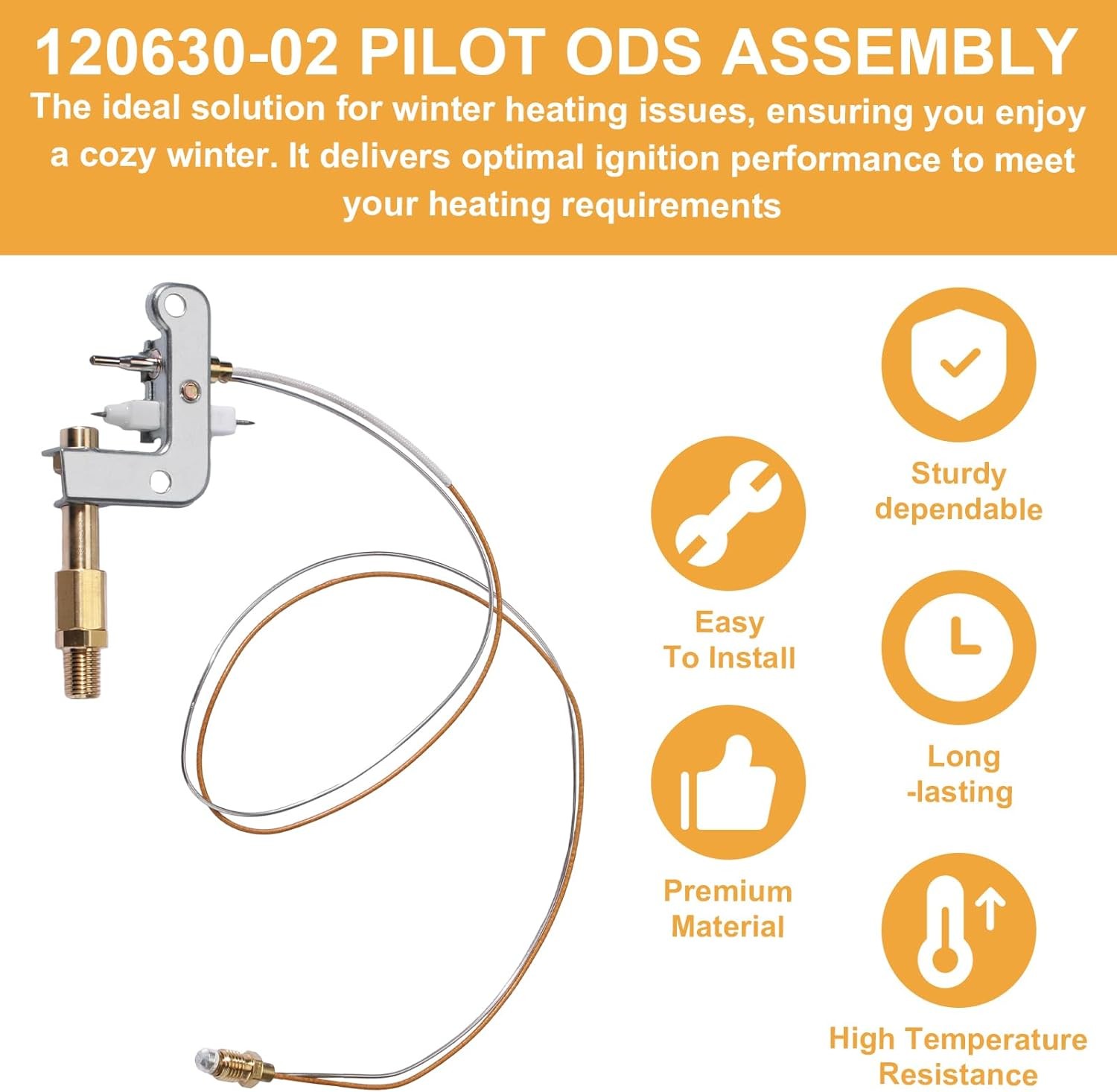 120630-02 Pilot ODS Assembly,Thermocouple Replacement Part for Vent Free Natural