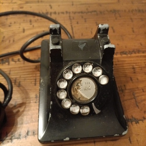 Western Electric Bell 1940s Rotary Telephone Black Vintage UNTESTED - Bild 7 von 10