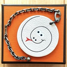 Herm s Extremely Rare Vintage Snake Animal Charm Key Ring Keychain