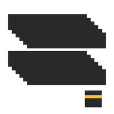12-Pack Name Plate Engraving Blanks 1.3mm Thick 10x2 Inch Black/Yellow