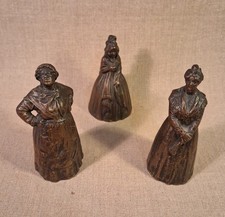 Anciennes Cloches De Réception en Bronze XIXe.Lot De Trois.