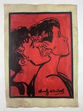Andy Warhol COA Art Painting Original Drawing Vintage Paper Signed