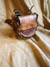 Vtg Mexican Hand-Tooled Leather shoulder bag