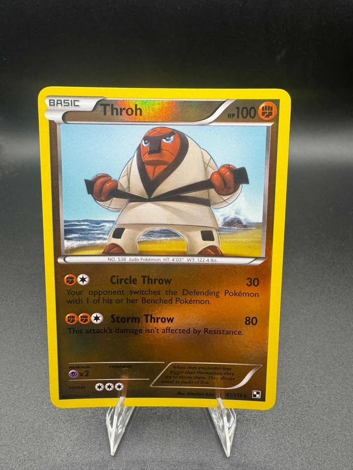 Throh 61/114 Black & White Reverse Holo Rare 2011 Pokemon TCG - LP