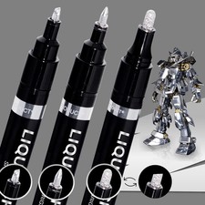 COORIART 3PK Liquid Chrome Markers - 1 Count (Pack of 3), - 3Pack