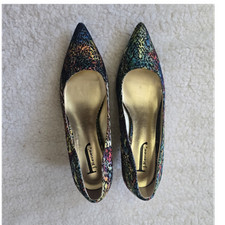 J. Renee Women s Animal Print Multicolor Pointed Toe Slip-On Pumps 8M