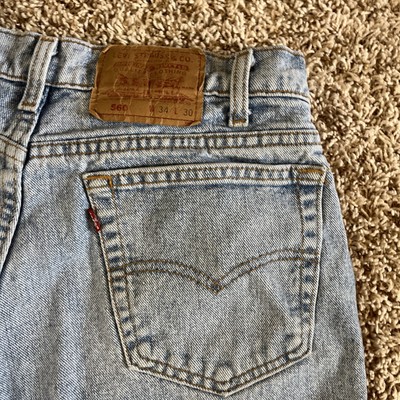 Vintage Levi s 560 Blue Jeans Light Wash Loose Taper 34x30  USA 90's read