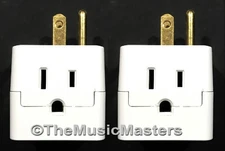 2X CUBE Tap 3 Outlet Wall Plug Triple Power Splitter Electric Adapter UL Listed