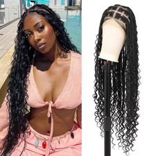 Versatile 36-Inch Lace Front Bohemian Braids Wig - Timeless Style Beauty