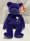 Vintage 1997 "Princess" Diana Bear TY Beanie Baby Plush Stuffed Animal Toy Doll