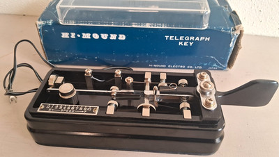 Vintage Telegraph Semi-Automatic Morse Key BK-100 Vibroplex Hi-Mound Japan
