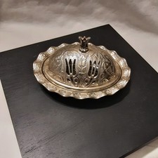 Incense Burner on Charcoal Turkish Bakhoor Burner HC 082 Turkey Stamped (i0/1)