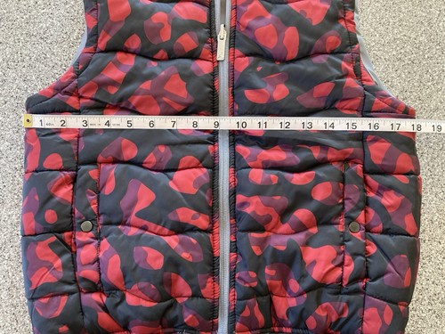 AIR JORDAN Reversible Puffer Vest Boys M Red Camouflage/Grey Full Zip - Picture 10 of 17