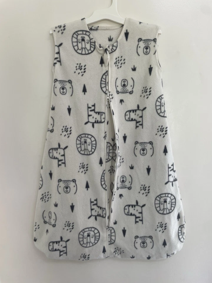 DuoMiaoMiao Bebé Niños Lindos Animales Acogedor Vellón Sin Mangas Saco de Dormir Blanco 6-12M Foto 3 de 4