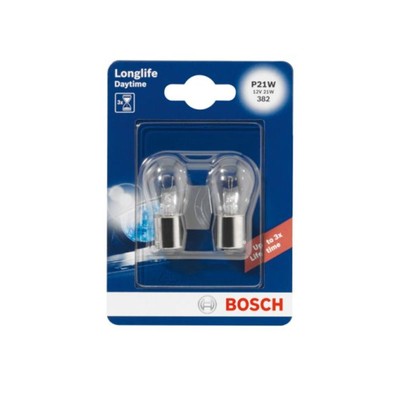 Glühlampe Sekundär BOSCH P21W Longlife Daytime 12V/21W, 2 Stück [L]