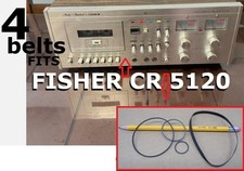 4 PCS BELT KIT FITS FISHER CR 5120 SINGLE CASSETTE DECK 4 NEW BELTS