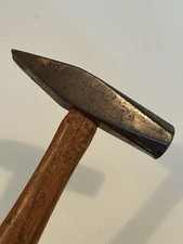 Vintage Jeweler Watchmaker Wood Handle Small Hammer Wedge Shape Notched Peen 9