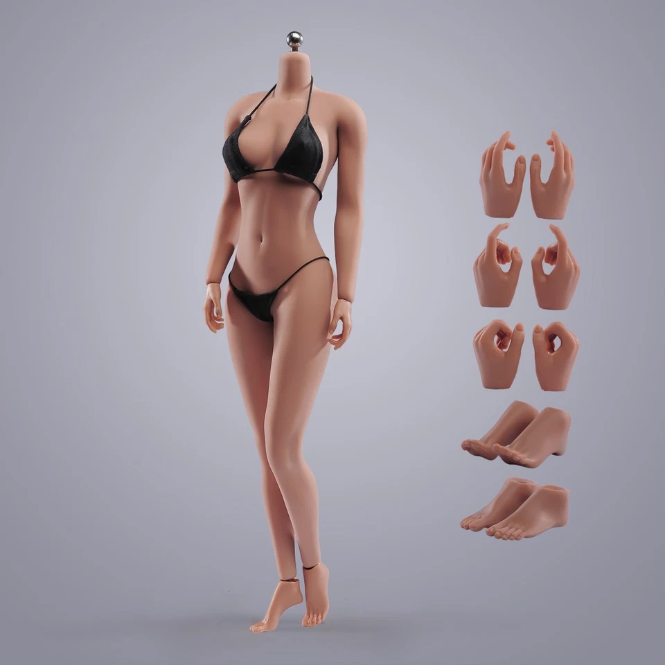 USA 1:6 Female Suntan Skin Large Bust Breast 12in Flexible Seamless Figure Body - Image 2 of 4