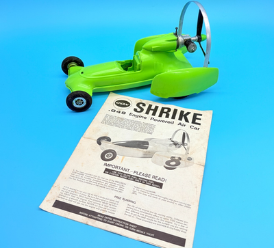#ad Vintage 1970 Green Cox SHRIKE .049 Engine Powered Air PROP ROD GAS TETHER CAR $99.00
