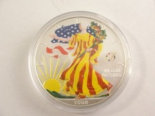 2008 Silver Eagle - PAINTING. Brilliant Uncirculated 999 Silver 1 oz DOLLAR COIN