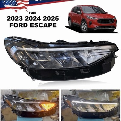 Right Passenger Side Headlight for 2023 2024 2025 Ford Escape New LED Headlamp