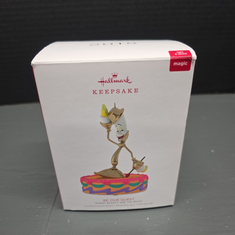 Hallmark 2018 Disney Beauty and The Beast Be Our Guest Lumiere Ornament