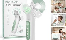 BreezyClear 2-in-1 Electric Nasal Aspirator for Baby with Spray, 65kPa