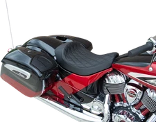 Drag Specialties Solo Seat Double Diamond - Black - Chief 0810-2267