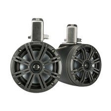 Kicker 45KMTC65 6-1/2" Marine Coaxial Tower Speakers Charcoal/Black